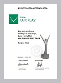 Certyfikat Gmina Fair Play