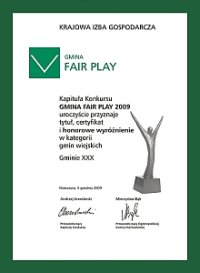 Wyróżnienie Gmina Fair Play